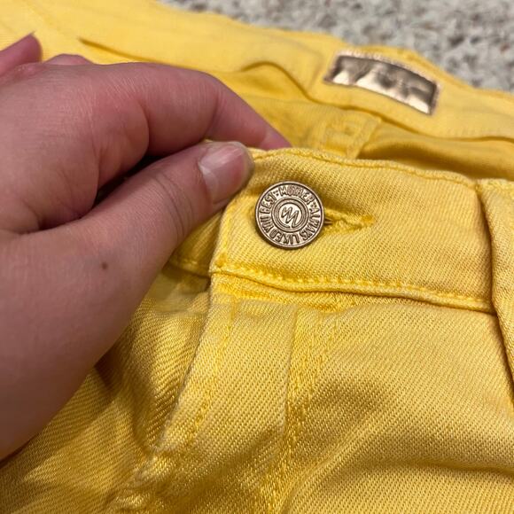 Mother The Runaway Pop Yellow Flare Jeans Sz 28 Casual Denim - Picture 2 of 11